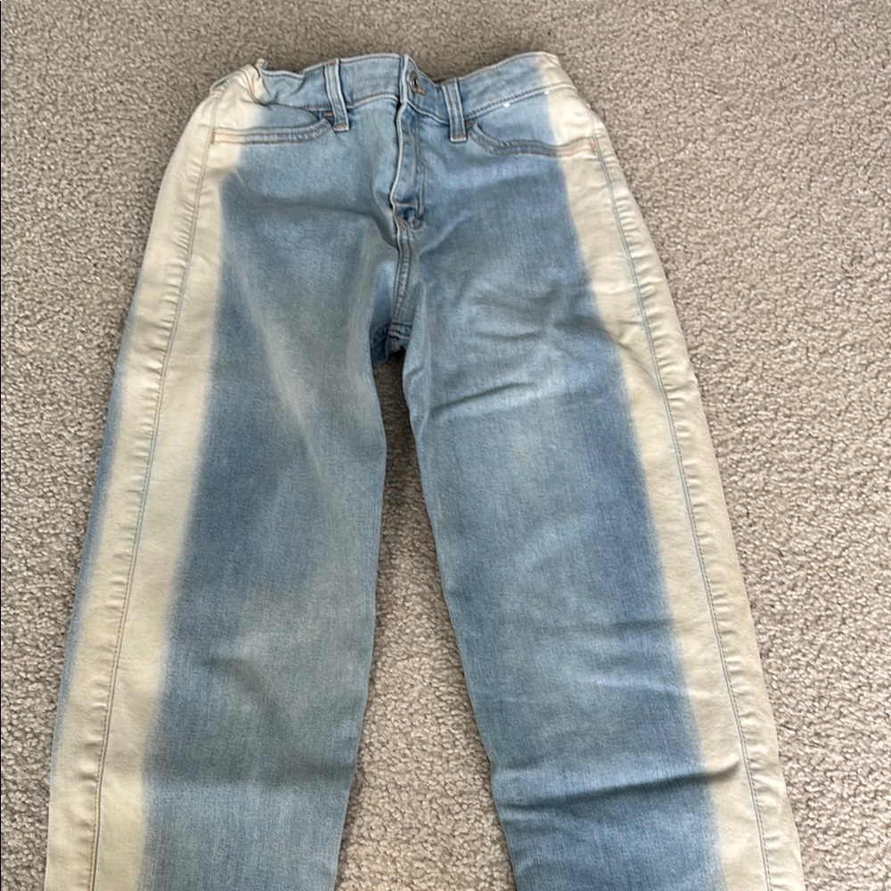 Blue and White Two-Tone Abercrombie Kids Jeans